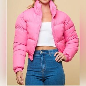 Divided H&M Women's Oversized Puffer Jacket Pink Size Small